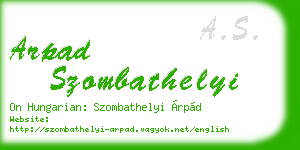 arpad szombathelyi business card